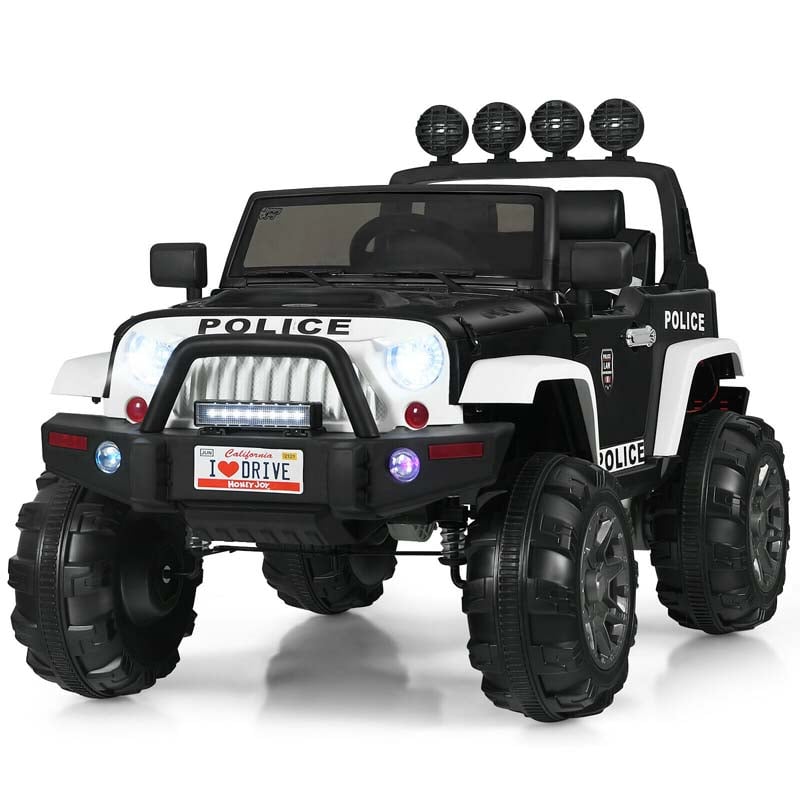 12V Kids Ride On Truck Battery Powered Riding Toy Car Jeep with Spring Suspension & Trunk