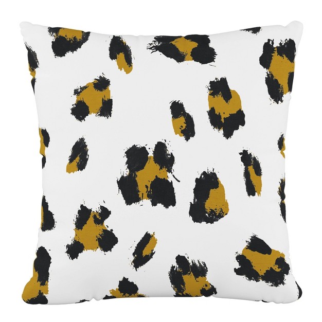 Skyline Furniture Square Outdoor Throw Pillow Brush Cheetah Ochre