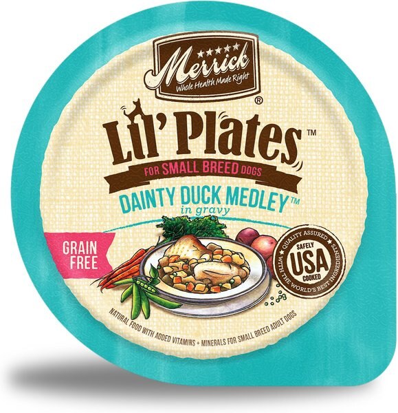 Merrick Lil' Plates Grain-Free Dainty Duck Medley in Gravy Dog Food Trays