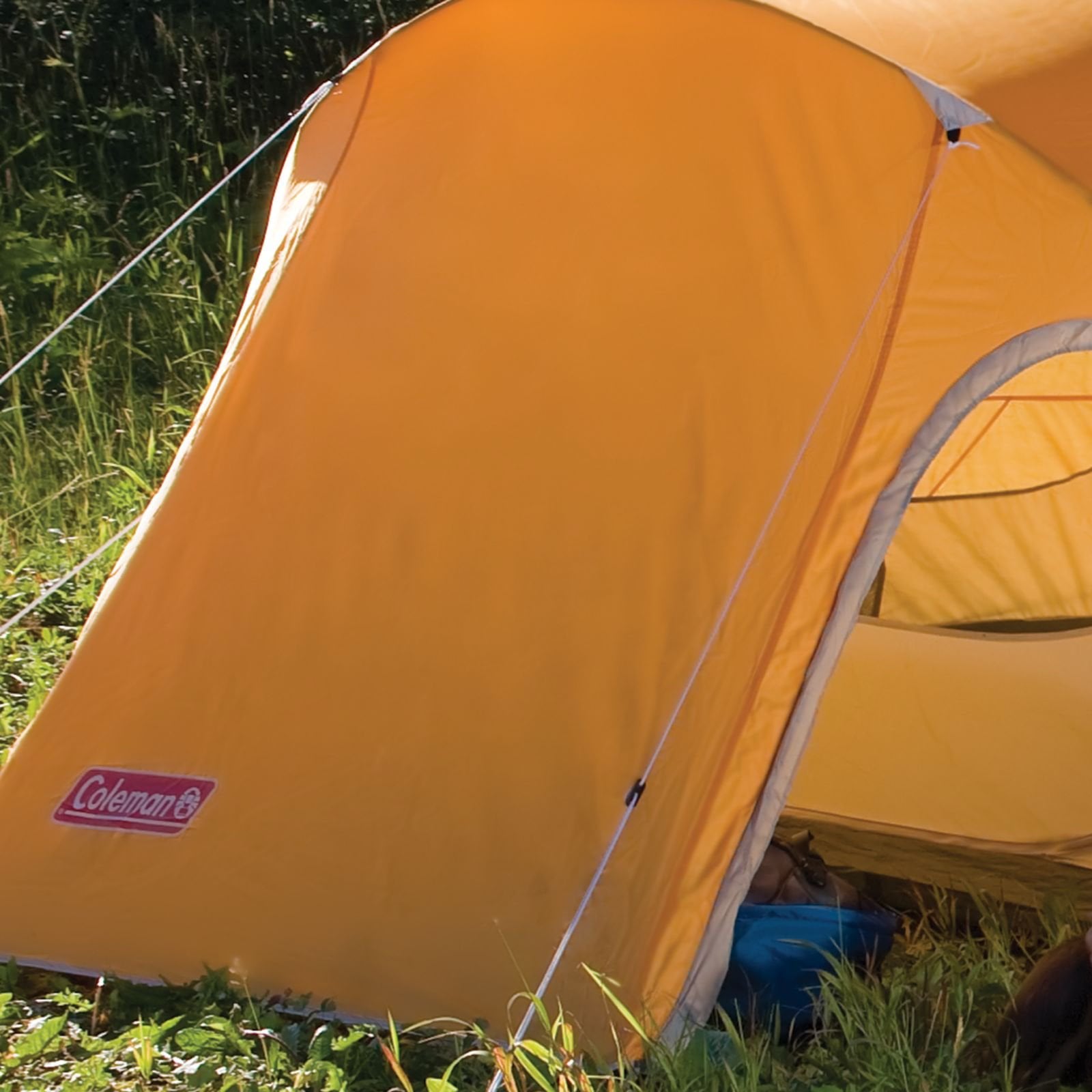 Coleman Hooligan 3-Person Tent with Full Rainfly， 1 Room， Orange