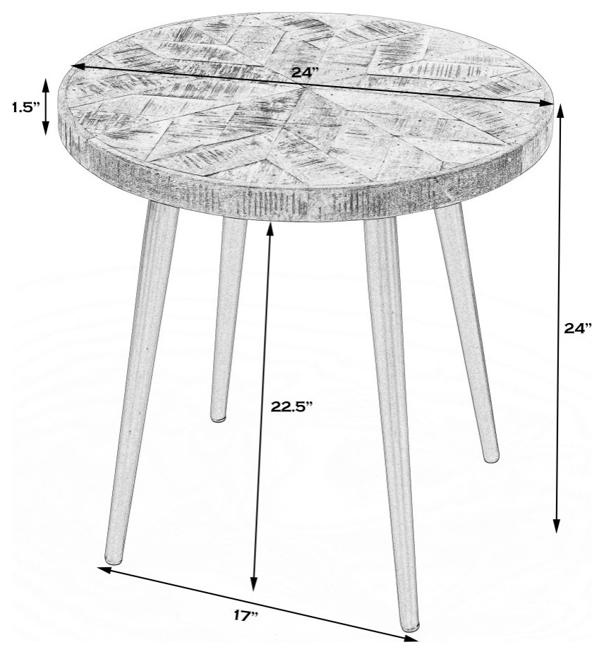 Glarious Round Side Table   Midcentury   Side Tables And End Tables   by Butler Specialty Company  Houzz