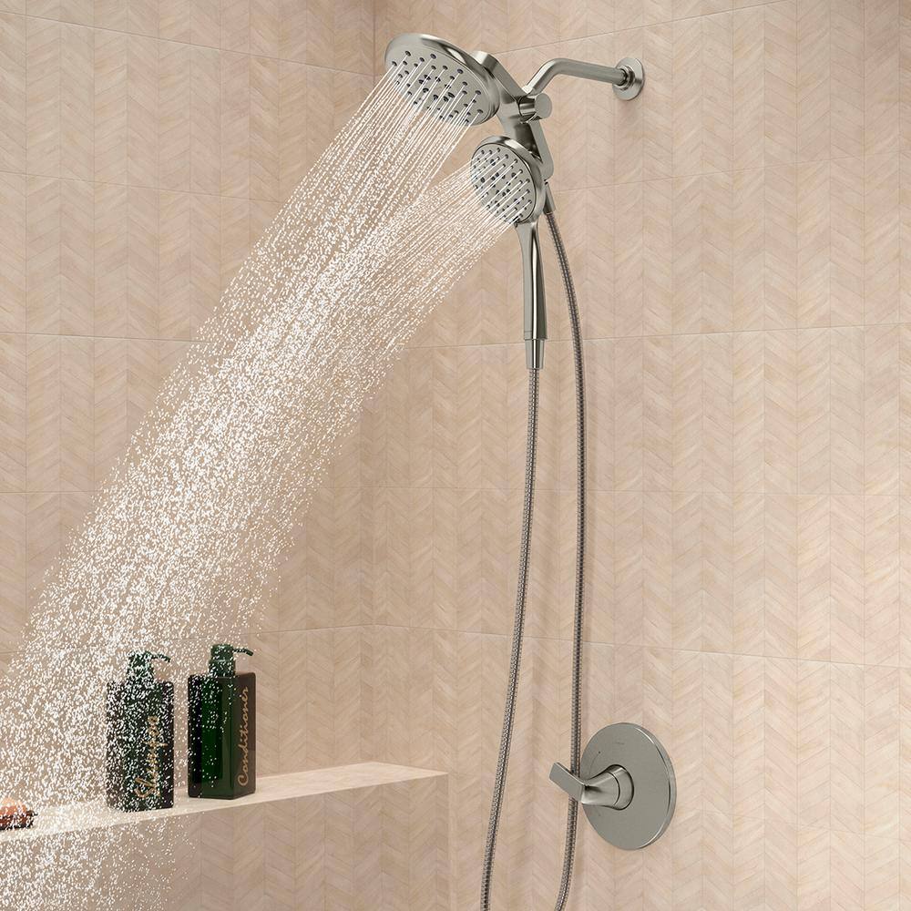 KOHLER Claro 1-Spray Dual Wall Mount Fixed and Handheld Shower Head 1.75 GPM in Vibrant Brushed Nickel R30236-G-BN