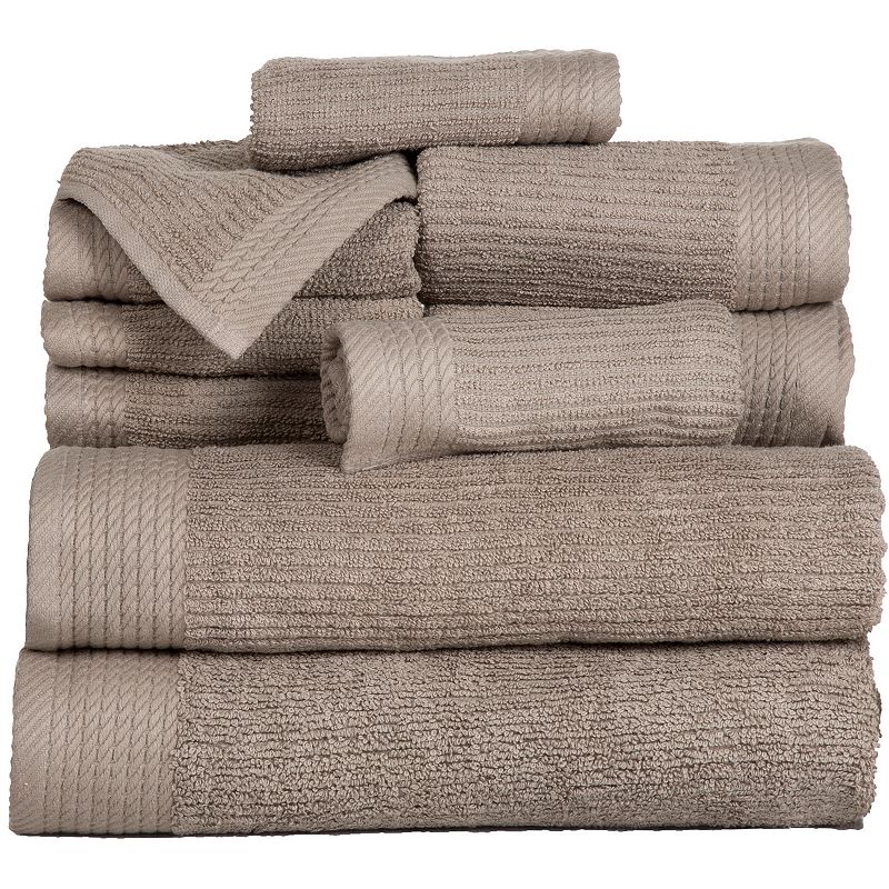 Portsmouth Home Ribbed Cotton 10-piece Bath Towel Set