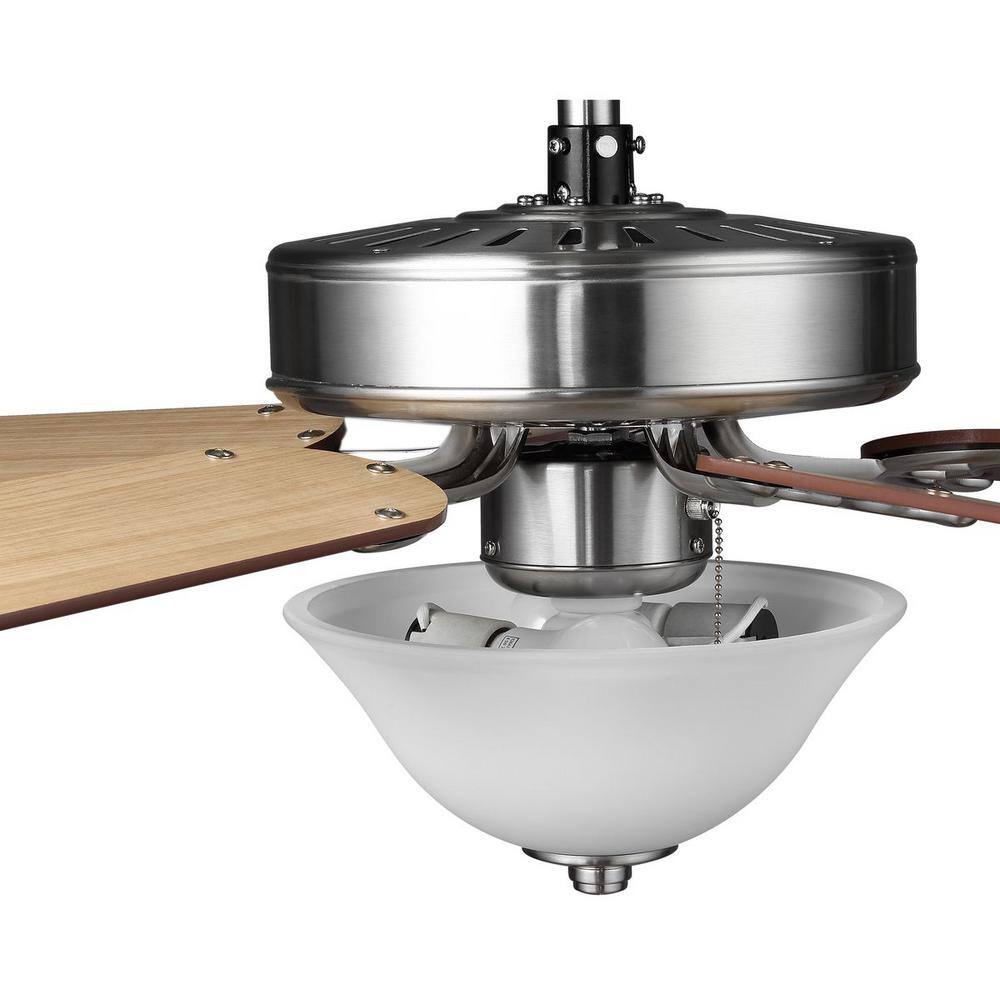 Progress Lighting 5-Blade 52 in. Integrated LED Brushed Nickel Ceiling Fan with Light Kit P2599-09