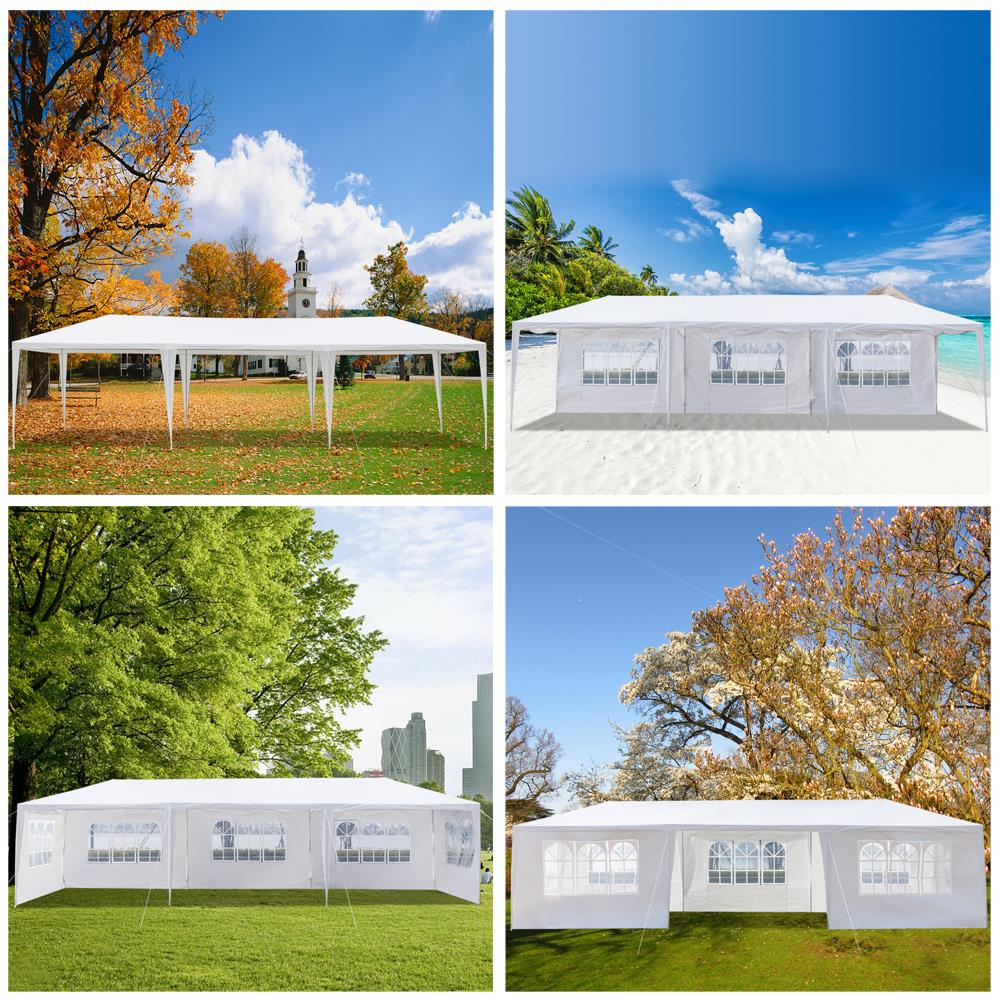 Ktaxon Upgraded 10' x 30' Party Tent Wedding Canopy Tent Pavilion W/ 7 SideWalls White