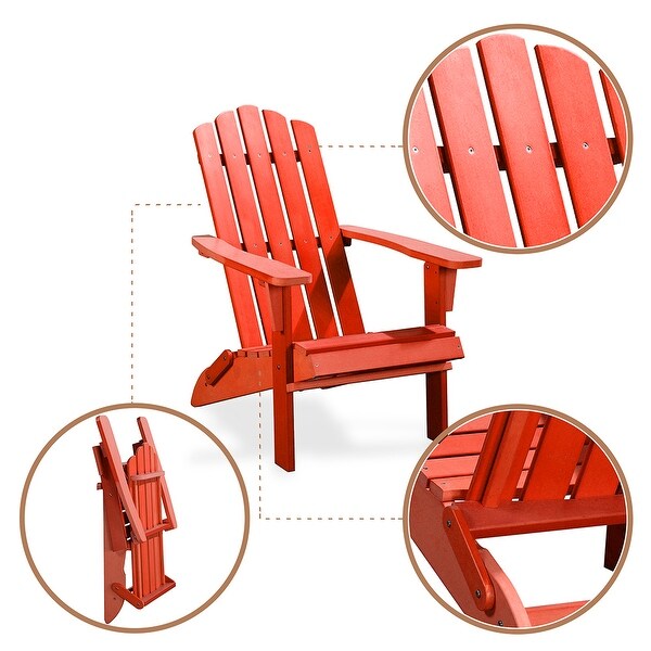 POLYTEAK Classic Collection Folding Adirondack Chair