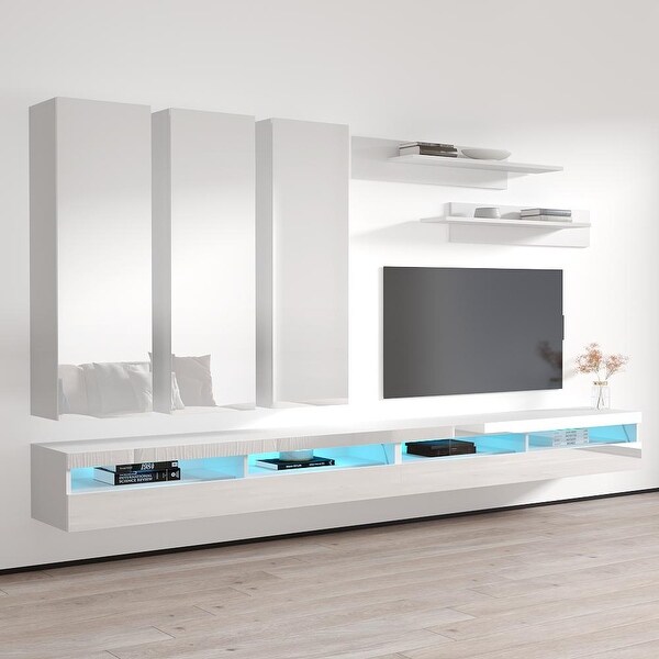 Fly E1 35TV Wall Mounted Floating Modern Entertainment Center