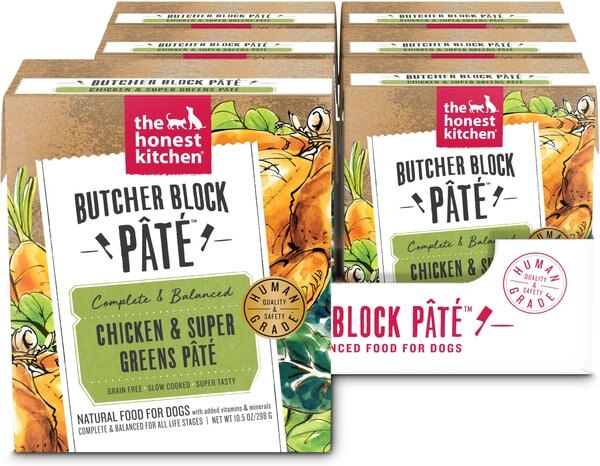 The Honest Kitchen Butcher Block Pate Chicken and Super Greens Pate Wet Dog Food