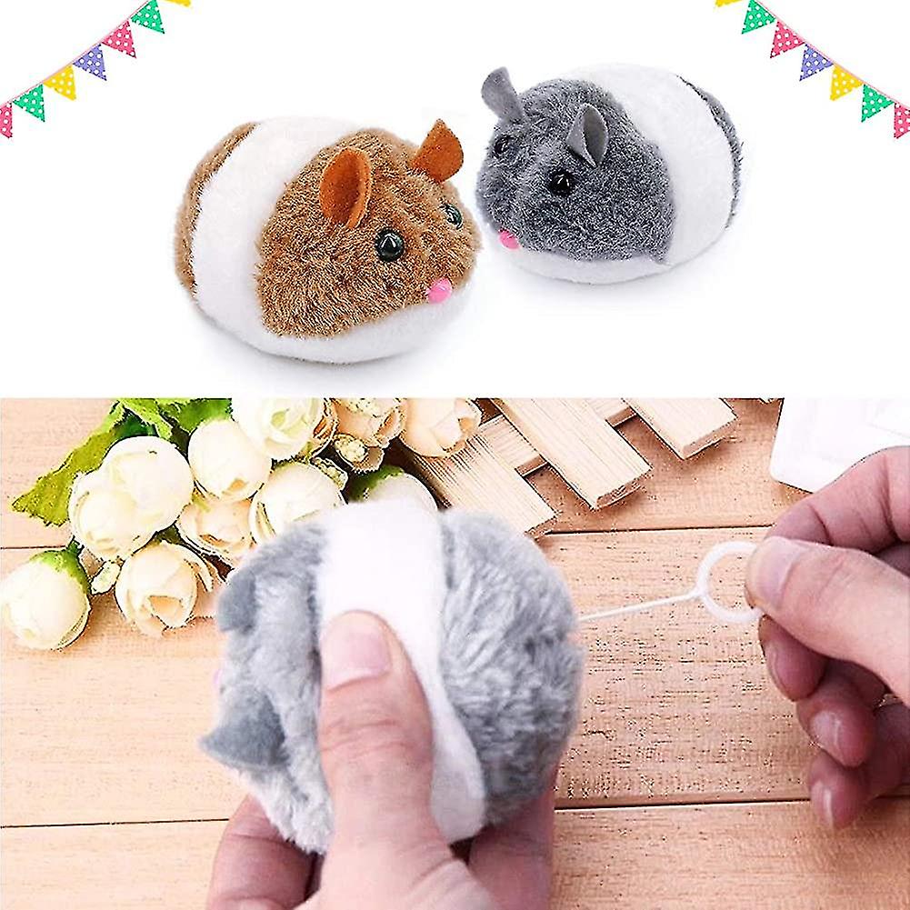 Miman Interactive Cat Toy Cat Toy， 2 Pieces Plush Mouse， Automatic Cat Mouse Toy， Cat