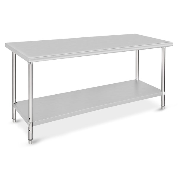 Stainless Steel Table for Prep and Work 72 x 30 x 35 Inch