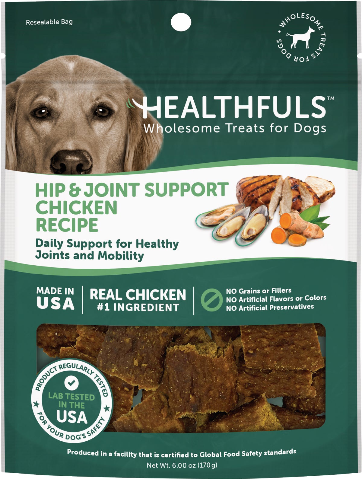 Healthfuls Hipamp Joint Support Dog Treat 6 Oz.