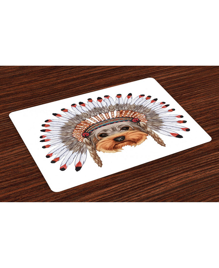 Ambesonne Yorkie Place Mats Set of 4