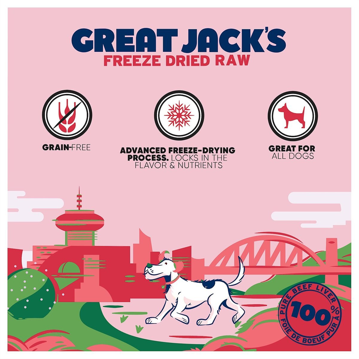 Great Jack's Freeze-Dried Beef Liver Dog Treats