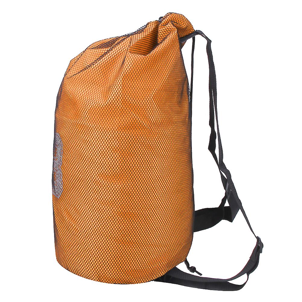 Sport Oxford Cloth Drawstring Bag Fitness Training Backpack For Basketball Footballorange