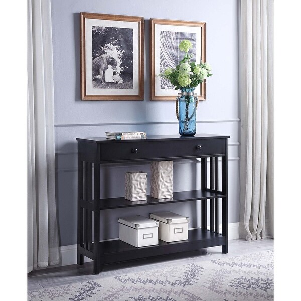 Mission 1 Drawer Console Table with Shelves