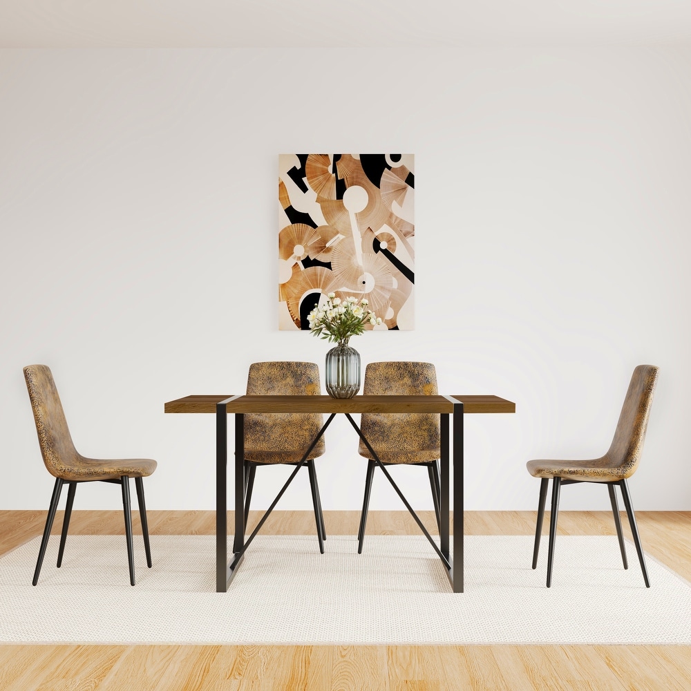 Rectangular Wood Dining Table For 4 6 Person