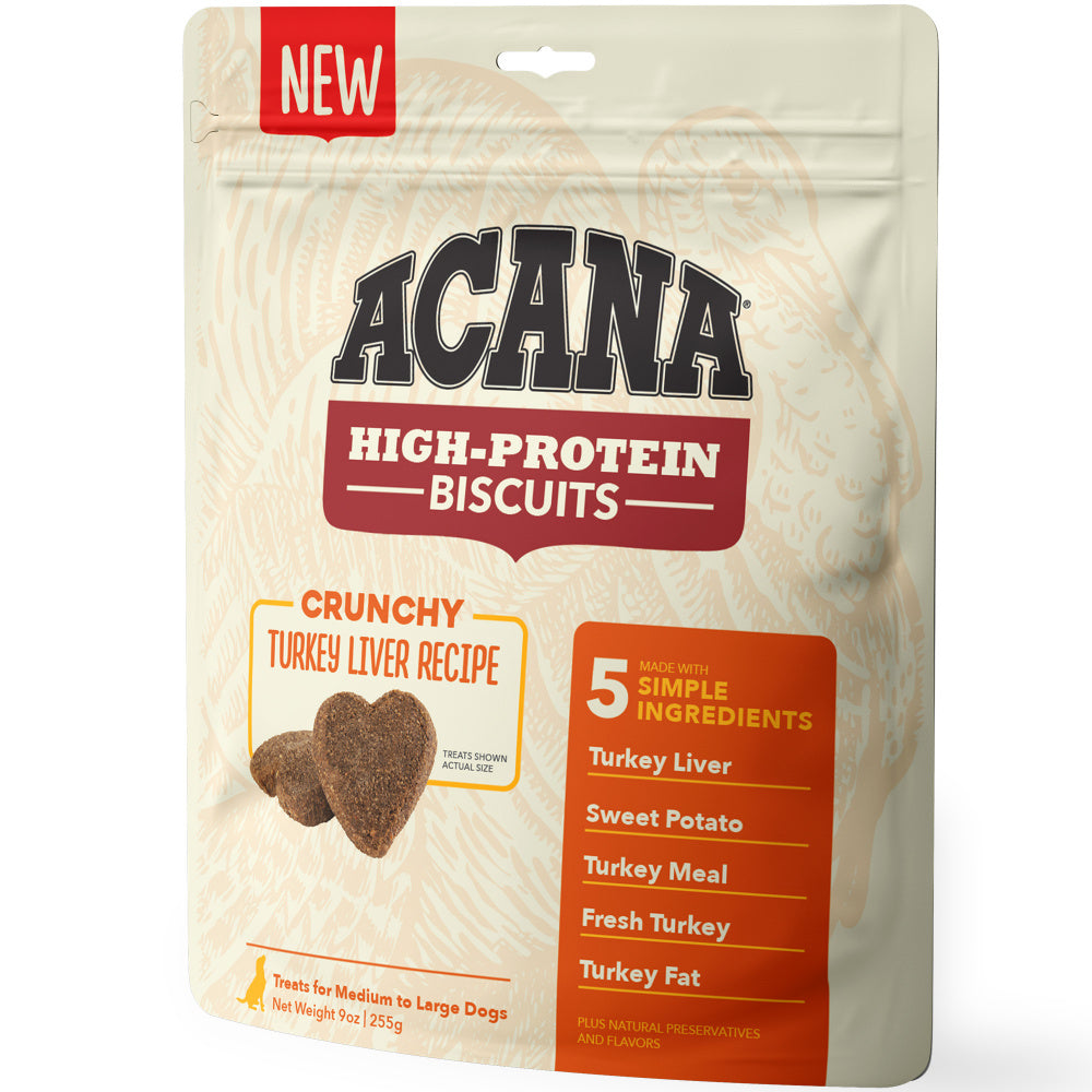 ACANA Crunchy Biscuits High-Protein Turkey Liver Recipe Dog Treats andndash; Pet Empire and Supplies