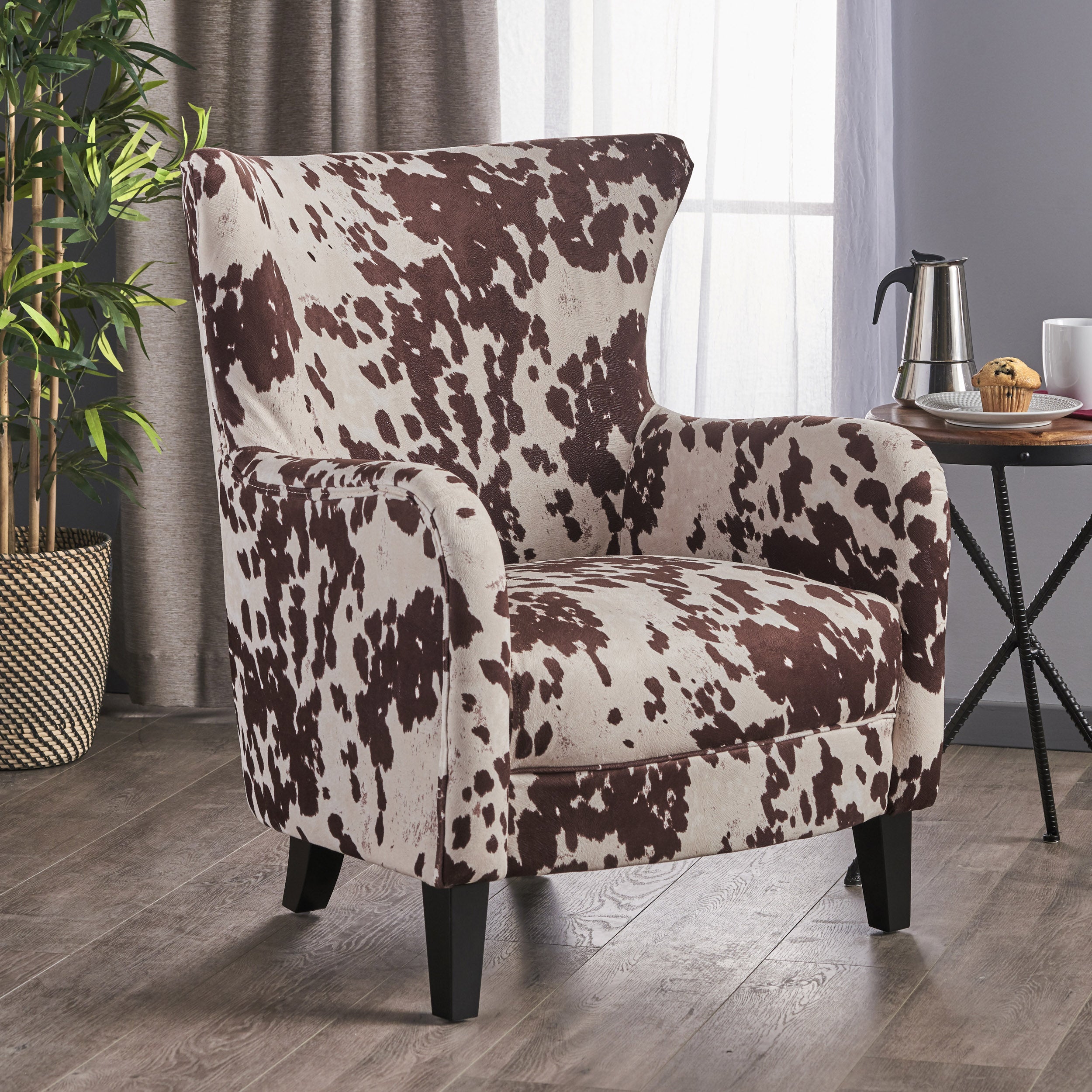 Analy Classic Milk Cow New Velvet Club Chair