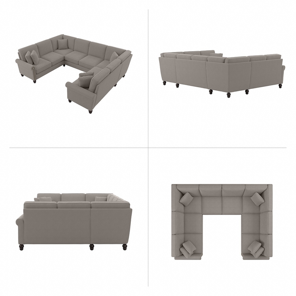Coventry 113W U Shaped Sectional Couch by Bush Furniture