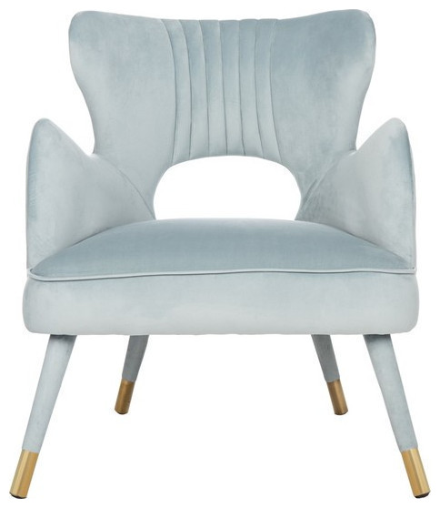 Thelma Wingback Arm Chair  Slate Blue   Midcentury   Armchairs And Accent Chairs   by Rustic Home Furniture Deco  Houzz