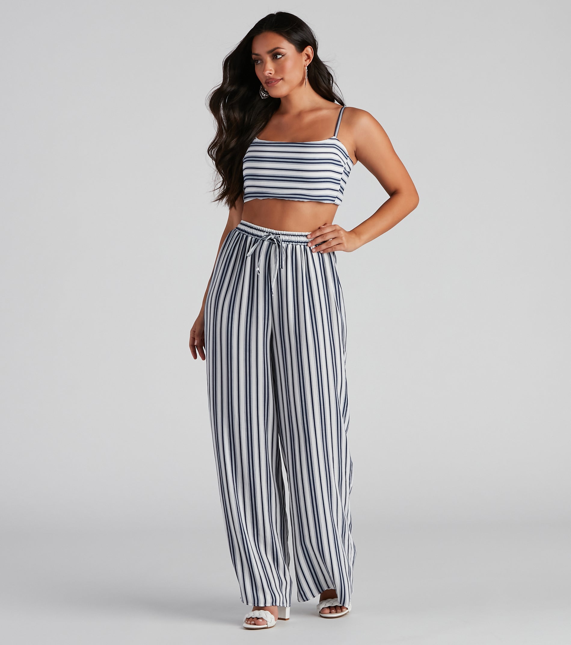 Sunday's Match Striped Wide Leg Pants