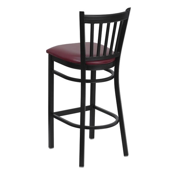 2 Pack Vertical Back Metal Restaurant Barstool