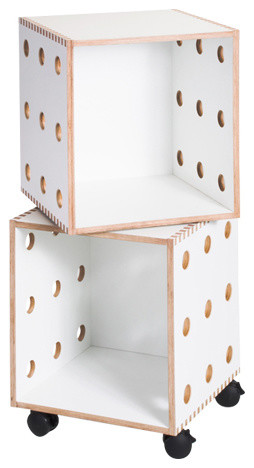 Modern Low Stacking Cube Bookcase  Offi Perf Boxes   Contemporary   Bookcases   by Plush Pod Decor  Houzz