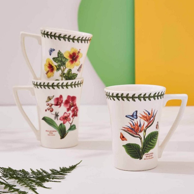 Portmeirion Exotic Botanic Garden Mandarin Mug For Coffee Tea amp Other Beverages Ceramic Dishwasher amp Microwave Safe 12 ounce