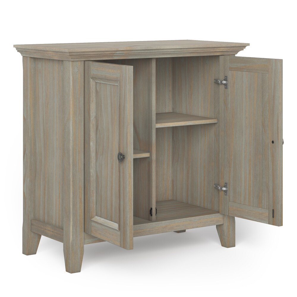 WYNDENHALL Halifax Solid Wood Transitional Low Storage Cabinet   32\