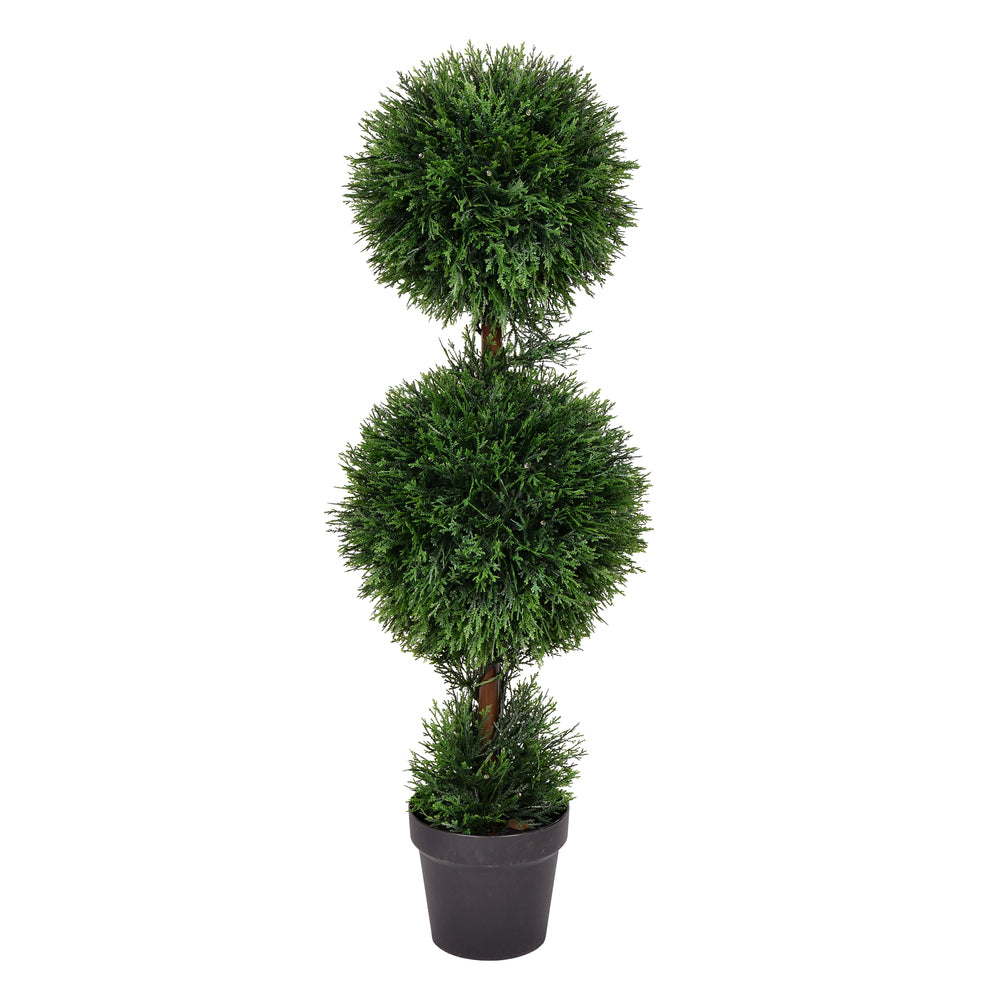 Artificial Plant : Cedar Double Balls In Pot