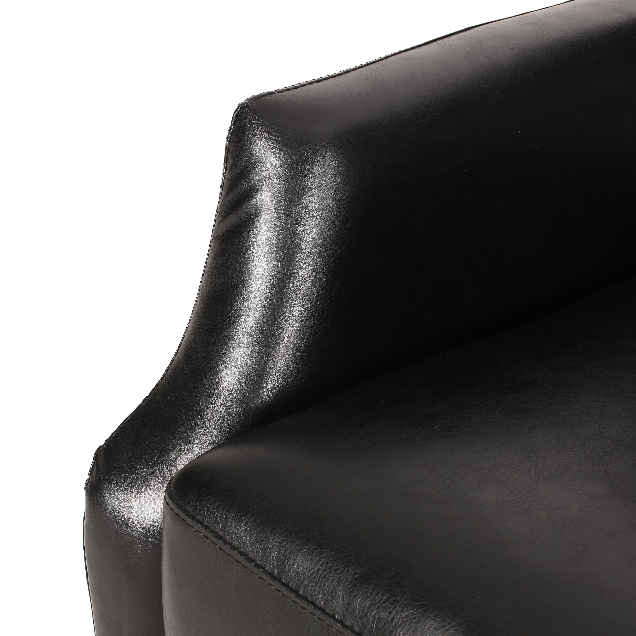 Loubar Contemporary Faux Leather Tufted Pushback Recliner