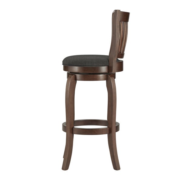 Ali Modern Linen 29-inch High Back Bar Stool Swivel by iNSPIRE Q Classic