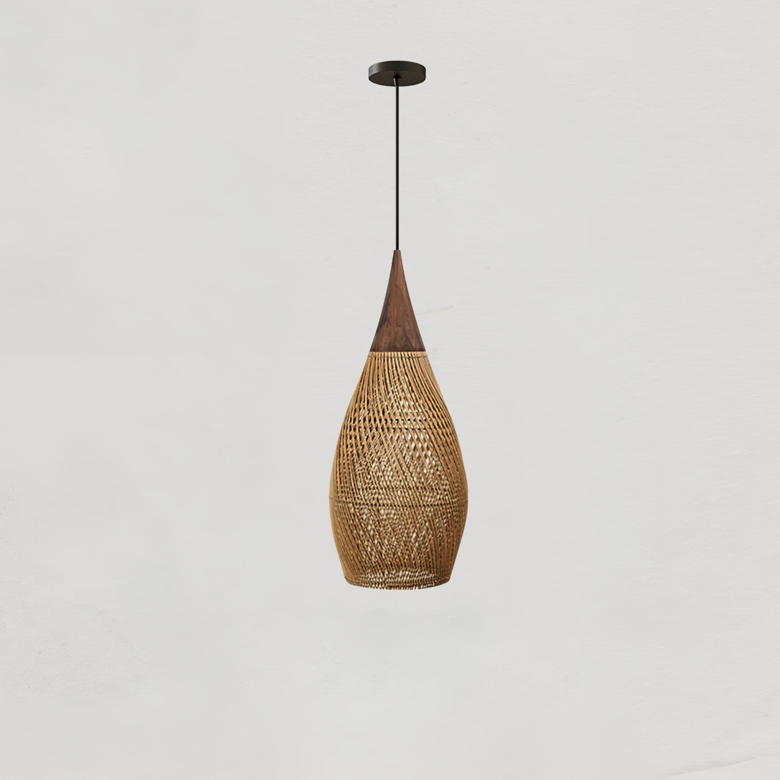 Braided Rattan Pendant Lamp