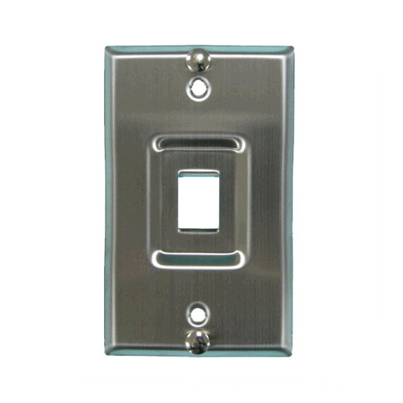 IEC WS10801P Stainless Steel Wall Plate with 1 VoI...