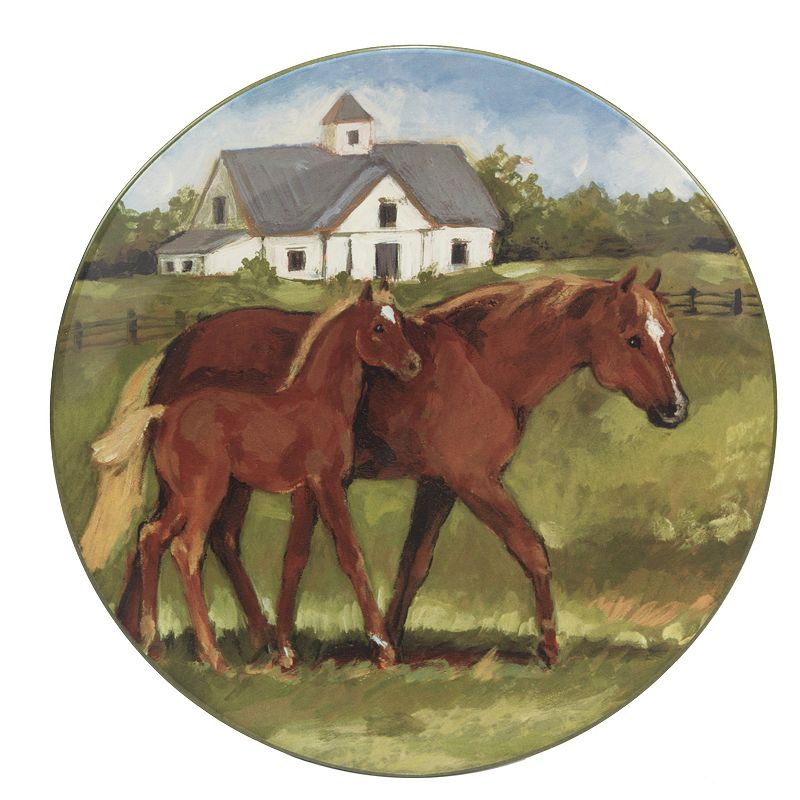 Certified International York Stables 4-pc. Dinner Plate Set