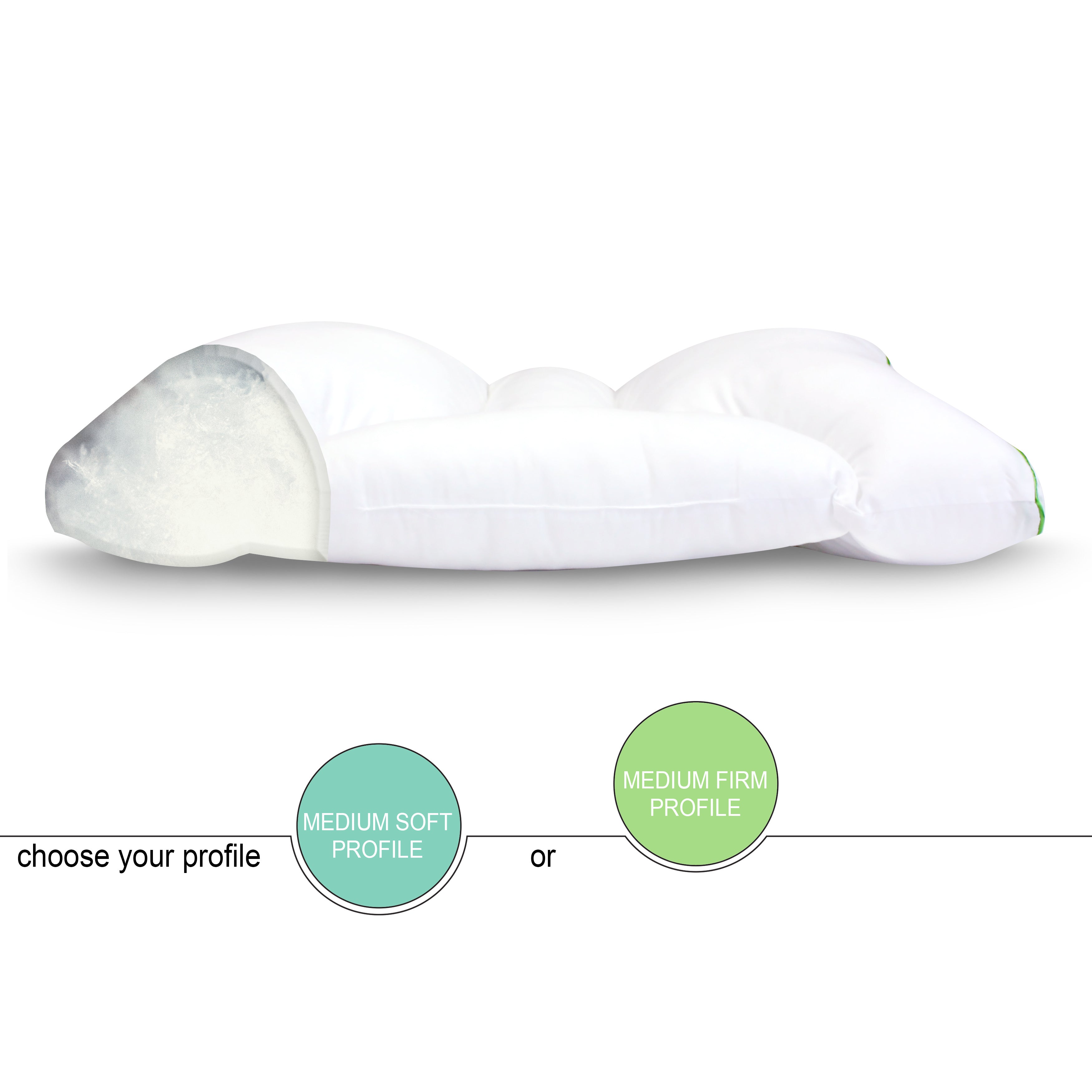 Sleep Yoga® Dual Sleep Neck Pillow - Medium-Soft