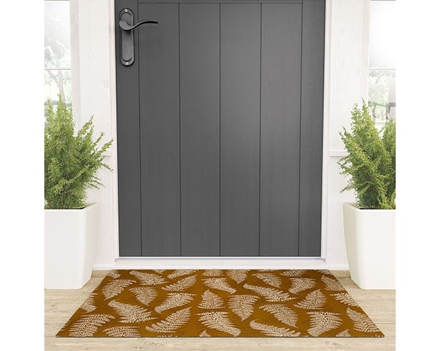 Avenie Countryside Garden Ferns Looped Vinyl Welcome Mat Society6