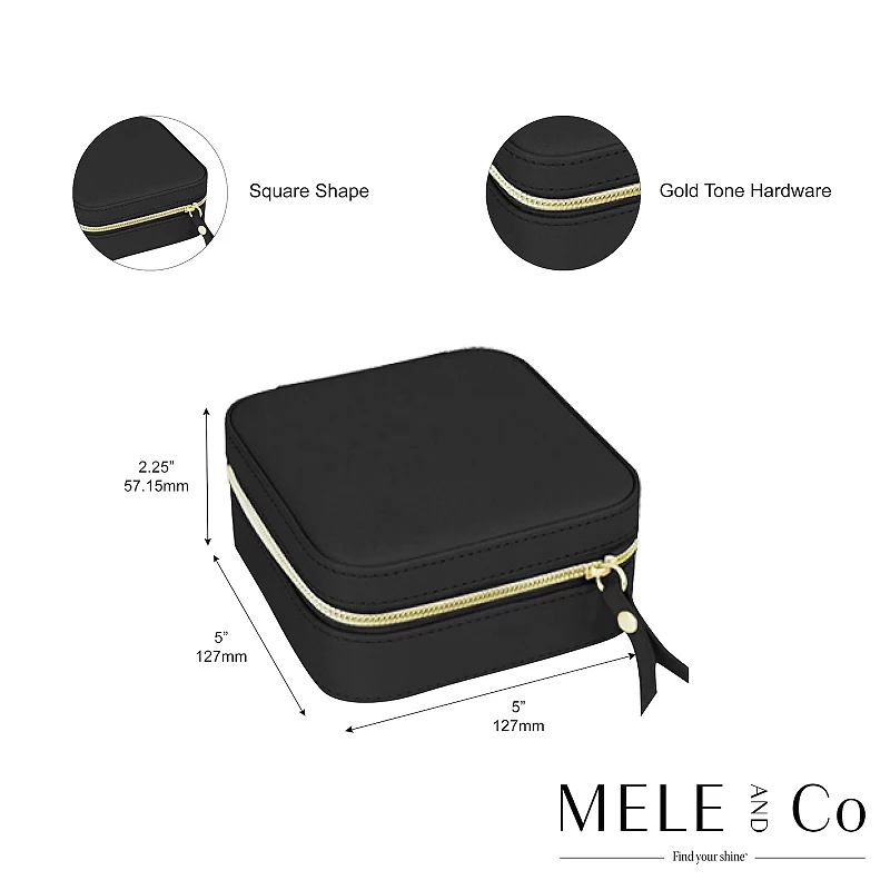 Mele and Co. Stow and Go Vegan Leather Travel Jewelry Case