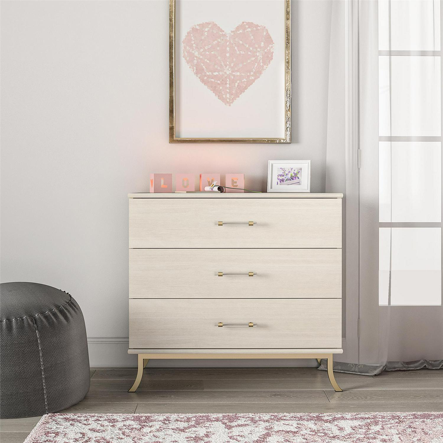 Little Seeds Monarch Hill Clementine 3 Drawer Dresser， White