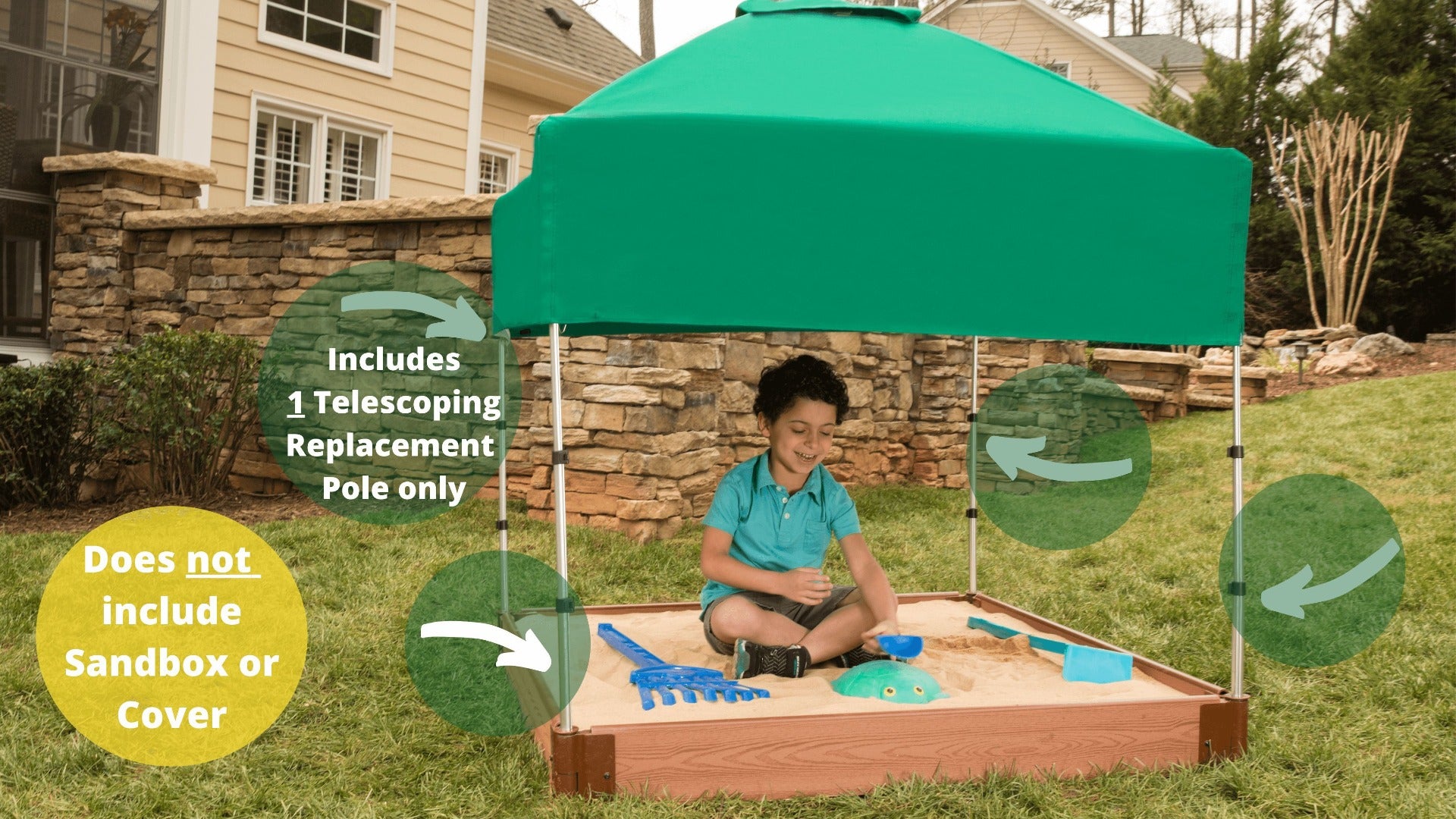 Telescoping Sandbox Canopy Pole (Replacement - Single)