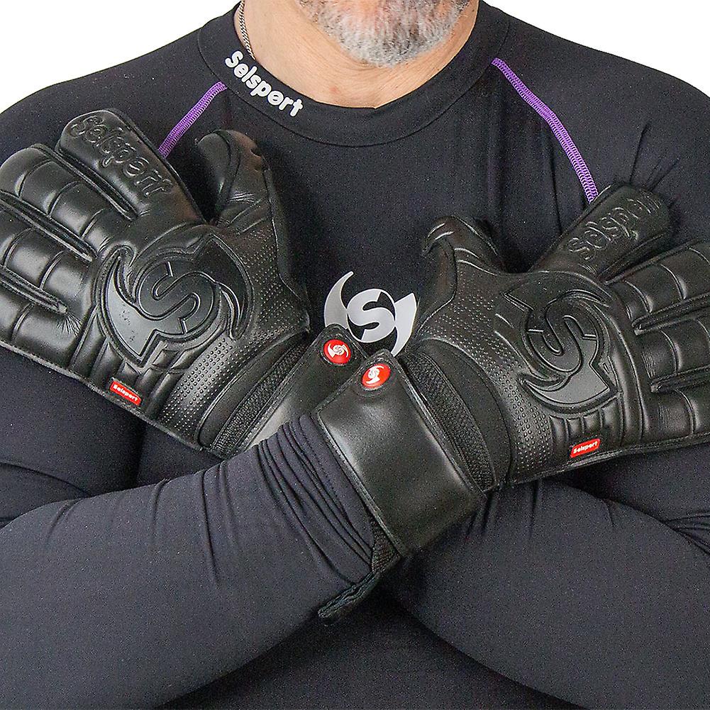 Selsport Wrappa Classic Black (Pro strap) Goalkeeper Gloves Size