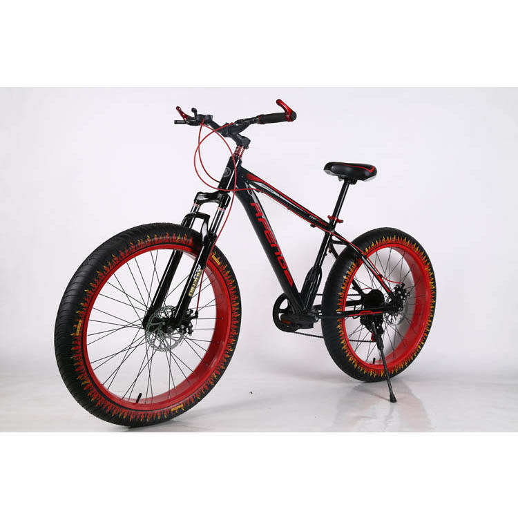 2023 Fat tires bike snow bicycle 26 inch Aluminum oy frame beach bicycle lockout suspension fork mtb 21 speed disc brake fat bike