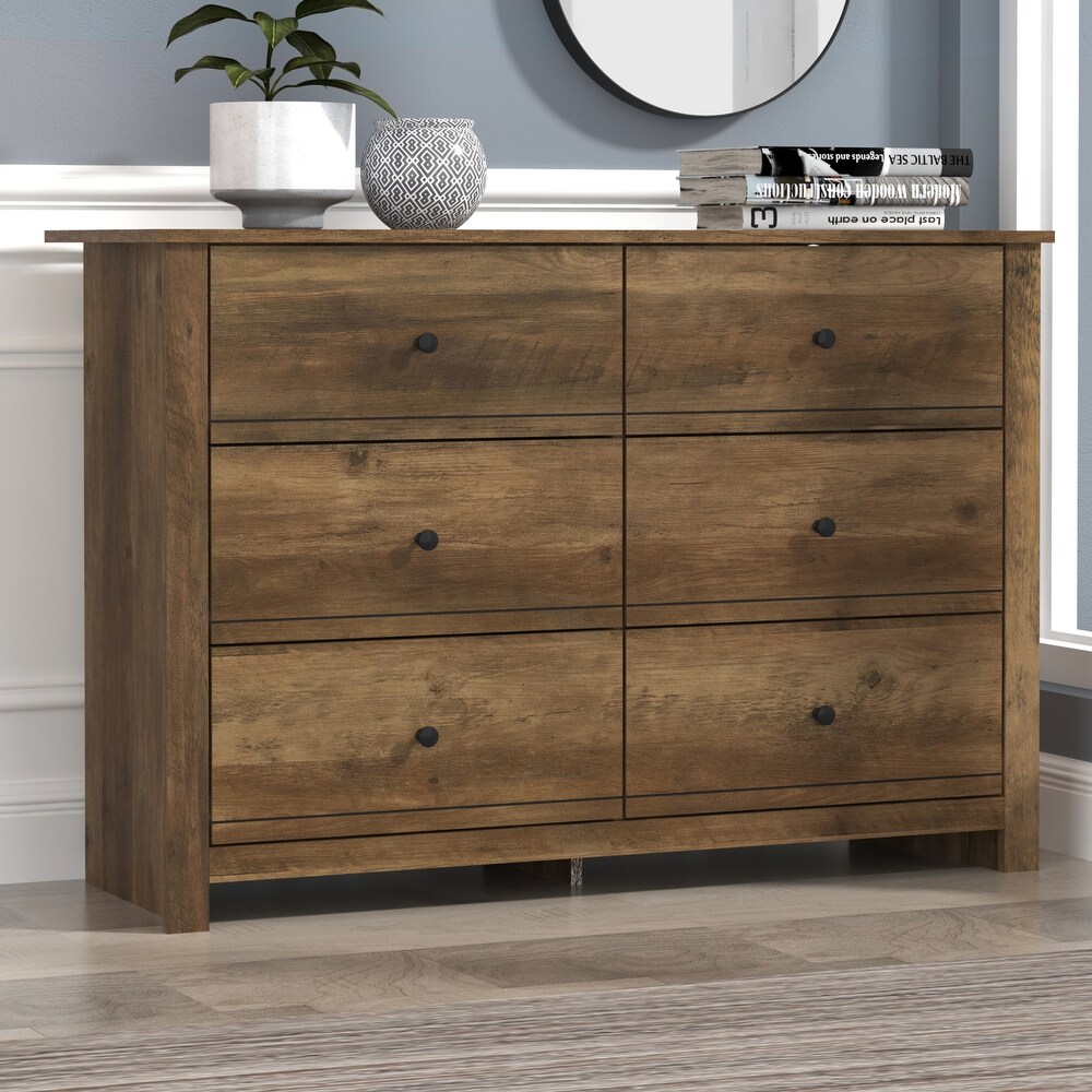 GALANO Genoa 6 Drawer Dresser 31.5 in. x 46.5 in. x 16.5 in.