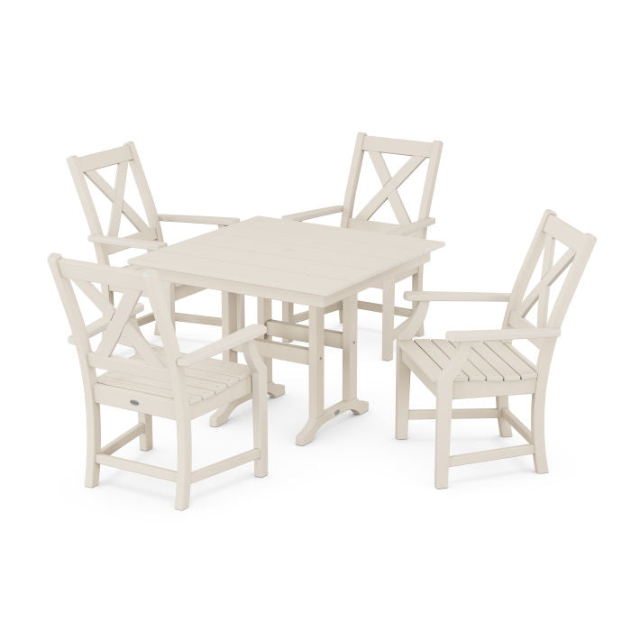 Polywood Braxton 5-Piece Farmhouse Dining Set PWS1135-1