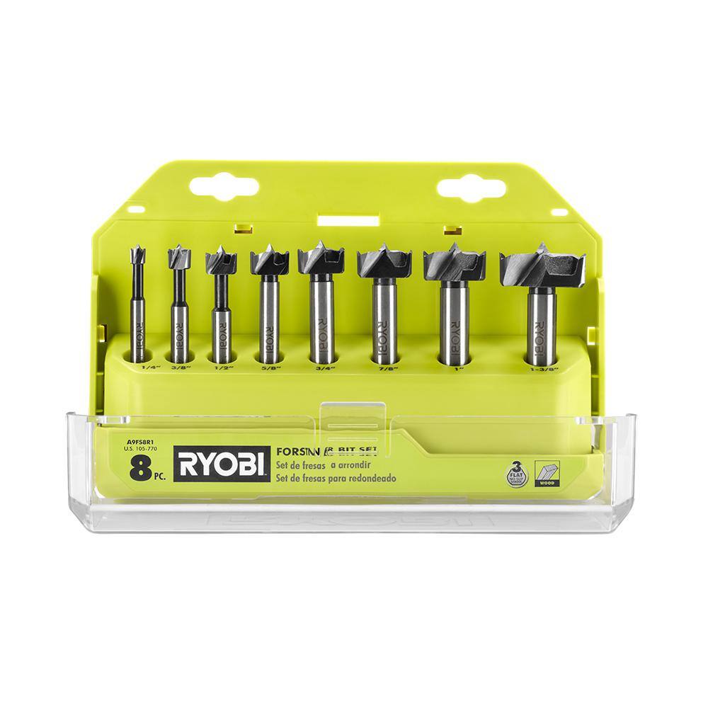 RYOBI Steel Forstner Drill Bit Set (8-Piece) A9FS8R1