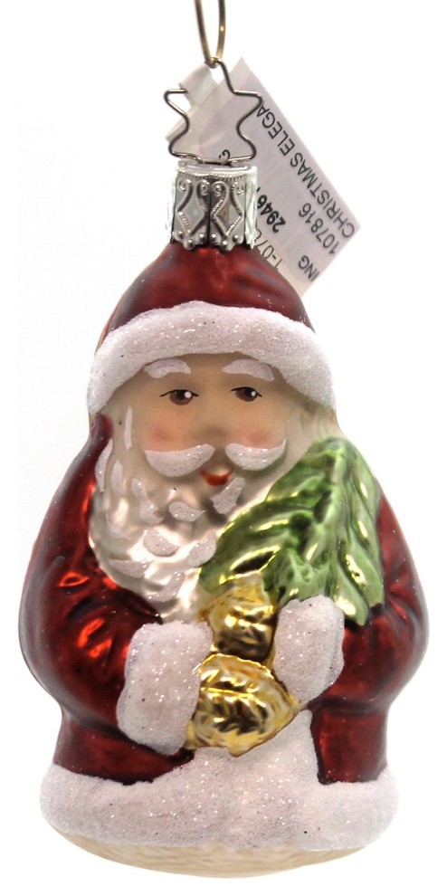 Inge Glas CHRISTMAS ELEGANCE Glass Santa Angel Ornament Tree 107816   Contemporary   Christmas Ornaments   by Story Book Kids Inc  Houzz