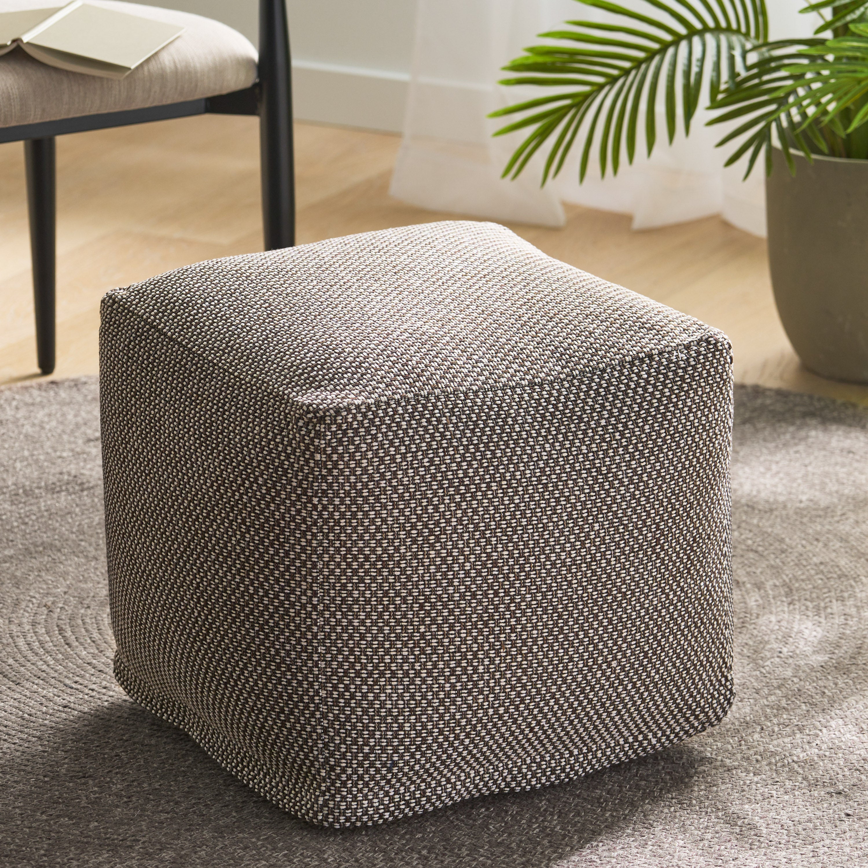 Rakiya Contemporary Fabric Pouf