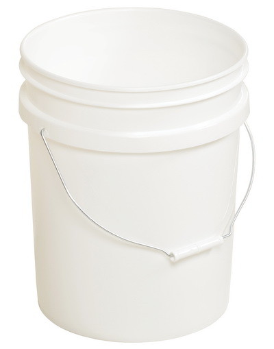 Vestil PAIL 54 PWS white open head pail steel hand...