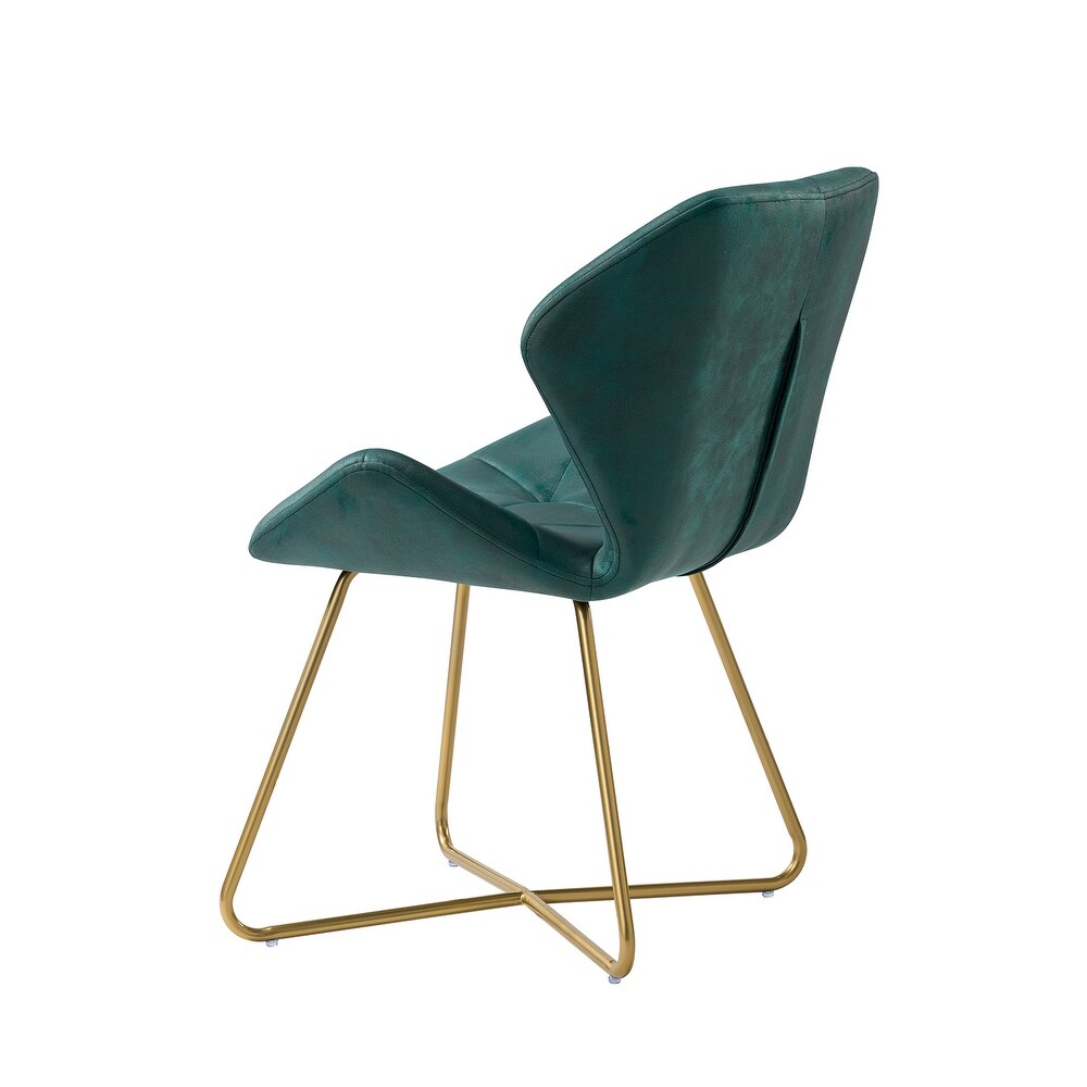 Rosa Accent Side Chair with X shaped Metal Base