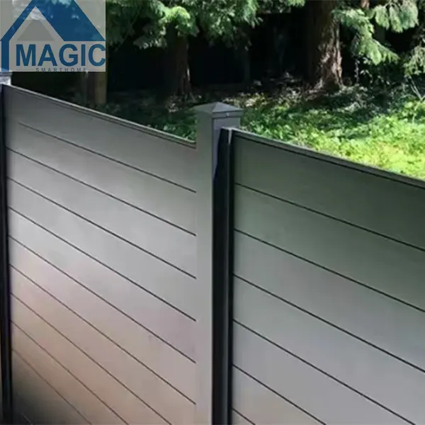 aluminum outdoor metal panels black wall fences garden aluminum fence customized size and color factory directly supply